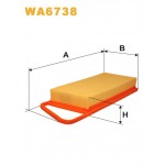 Воздушный фильтр WIX WA6738