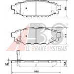 Тормозные колодки задние SUBARU OUTBACK A.B.S. 37499