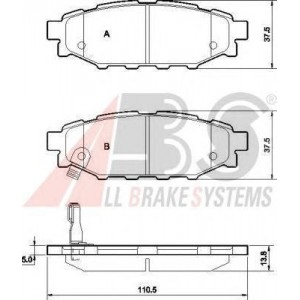 Тормозные колодки задние SUBARU OUTBACK A.B.S. 37499