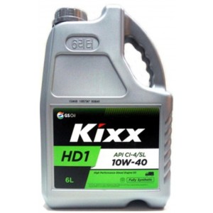 Cинтетическое моторное масло Kixx HD1 10W-40 (6л)