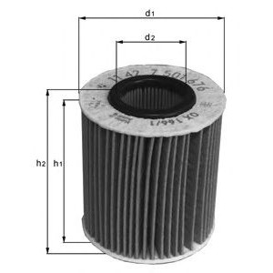 Масляный фильтр KNECHT OX 166/1D