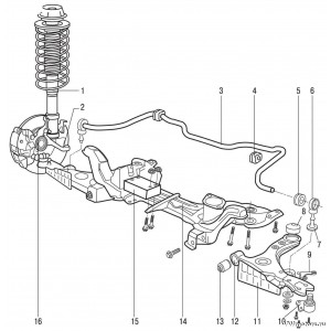 Балка двигателя VW PASSAT B4