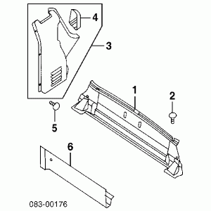 Обшивка багажника нижняя Ланос седан (GM)