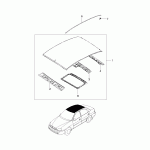 Молдинг крыши Ланос хэчбек левый (GM)