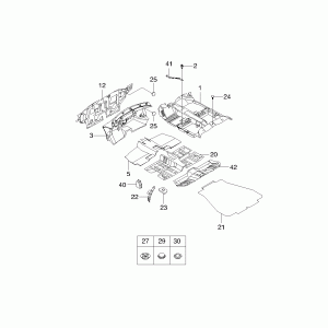 Крючек коврика Лачетти (GM)