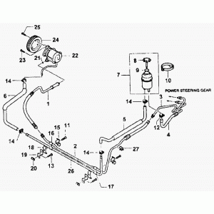 Кронштейн трубки гидроусилителя Нексия (GM) Кронштейн трубки гидроусилителя Нексия (GM)
