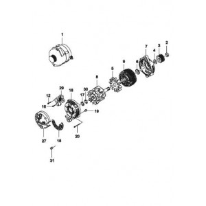 Корпус генератора задний с сальником Авео, Лачетти (GM)