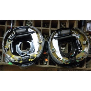 Тормоз задний Авео левый в сборе "щит+колодки+цилидр" (DAC) оригинал