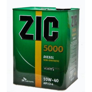 Полусинтетическое моторное масло ZIC 5000 SAE 10W40 CG/4SH (4)